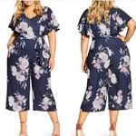 City Chic NEW Floral Wide Leg Lavish Jumpsuit Women’s XL Photo 1