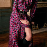 Sézane Sezane‎ Asia Silk Wrap Ruffle Midi Maxi Long Sleeve Dress in Printed Mosaic Pink Photo 0