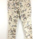 1st Kiss Womens Jeans Skinny Floral Roses Stretch Beige Size 5 Photo 0