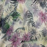 J. Jill purple green floral linen blend open knit breathable top size small Photo 14