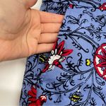 Loft Blue Floral 4in Chino Shorts Dress Shorts Womens 6 Red Yellow Boho Coquette Photo 3