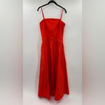 Madewell  Poplin Seamed Maxi Dress Fiery Orange Photo 4