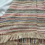 Lovers + Friends Lisa multi color nude metallic fringe ruffle mini skirt XXS Photo 14