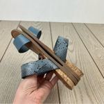 Sun + Stone Easten Slide Sandals 6M Blue Snake Skin Pattern $50 Size 6 Photo 4