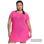 Torrid Hot Pink Glo Mesh Off The Shoulder Swim Coverup Size 0 Large NWT Photo 8