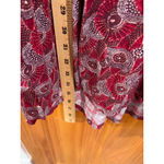 Maeve by Anthropologie Amber Tiered Tunic Dress Red Boho Print Size 1X Photo 5