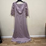 La Femme NWT  29251 Illusion Sleeves Floral Top Dress size 6 length app. 62in Photo 2