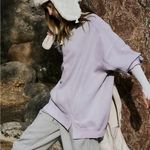 FP Movement Women's Intercept Pullover Violet Frost Sweatshirt S/M Oversized Purple Photo 1