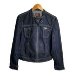 Calvin Klein Zip Front Dark Wash Denim Jacket Size XL Blue Photo 0