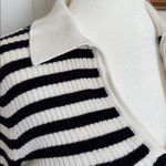 Anthropologie Maeve bell sleeve polo Cream Sweater XS Photo 2