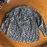 Talbots Animal Cheetah Print 100% Cotton Button Up Shirt, Green, Navy, Size 3X Photo 1