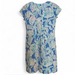 Lilly Pulitzer Amina Cap Sleeve Dress XS Blue Floral Knee Length Casual Photo 4