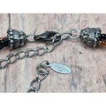 Pretty Esmor Multi Strand Glass Bead Necklace Jewel Tones Blue Gold 22" Photo 8