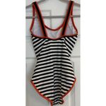 Boden Swimsuit Size 6 One Piece “Jump In" Blue/White Stripe Nautical Pristine Blue Photo 1