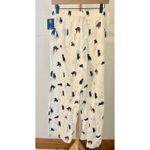 Hyde & EEK Boutique Womens Pajama Pants Size Medium White Cat Print Lounge Pants Photo 2