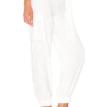 superdown  White Satin Cargo Pants Joggers XL Ankle Belted Revolve Rachel $70 New Photo 1