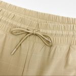 Athleta Brooklyn Textured Jogger Pants: Windowpane Silt Taupe Tan Photo 7