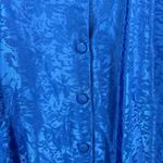 More Jazz vintage 18W 2pc silky 80s batwing floral oversized midi dress USA Blue Photo 3