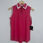 NWT Belyn Key Bk Birdie Sleeveless Polo Golf Tank Melon Pink‎ Size Small Pink Photo 1