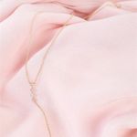 Boutique Gold Lariat Cubic Zirconia Crystal Stud Necklace Photo 2