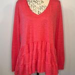 Anthropologie Deletta Thea tiered peplum V-neck top M Photo 0