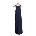 Lulus  Pledging My Love Navy Blue Beaded Maxi Dress Womens Large Formal Gown Zip Photo 3