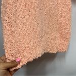 Vintage 80’s M peach Knit short sleeve Sweater Floral Embroidery Orange Size M Photo 9