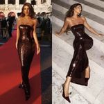 NWT Retrofete Ember Strapless Sequin Maxi Dress in Dark Chocolate Size XS Brown Photo 4