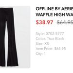 Aerie Black AE Offline Waffle Flared Leggings Photo 4
