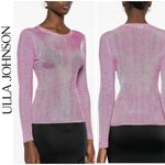 Ulla Johnson  Diana metallic irridescent magenta sweater, ribbed sz Petite (XS) Photo 1