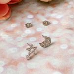 Sterling Silver Gemstone Stars And Moon Earrings Photo 1