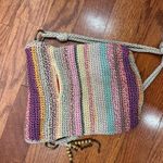 The Sak  Crochet Gypsy Striped Shoulder Bag Boho Festival Hippie Earthy Purse Photo 7