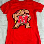 University of Maryland Terp Shirt Red Size M Photo 0