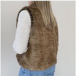Preston & York  Faux Fur Vest Brown Full Zip Lined Coat Cozy Jacket - Sz 2X Photo 2