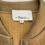 3.1 Phillip Lim  Gold Full Zip Crop Jacket with Wool Blend Sweater Sleeves-Small Photo 4