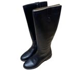 Easy Spirit  Women's Black Leather Knee High Side Zip Rhonda Riding Boots sz 8W Photo 2