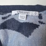 Chico's Women's 0 Navy Coastal Patterned Cardigan Rayon Blend Chic Neutralcore Photo 4