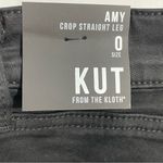 Kut From The Kloth NWT  Amy Crop Straight Leg Jeans Black Size 0 Denim‎ Photo 6