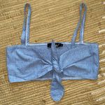 Motel Rocks Blue Pin Strip Crop Tank Photo 1