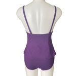 Ralph Lauren women's purple v-neck one piece tummy control swimsuit swimwear Photo 3