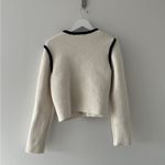 Anthropologie NWT Maeve Collarless Tipped Knit Jacket M Photo 6