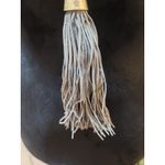 Women's Long Gold Chain Necklace With Tassel Pendant And Lobster Clasp Lock Gray Photo 3