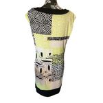 Chico's Chico’s Summery Yellow & Black Geometric Pattern Dress Size 1 (8)- Small Photo 4
