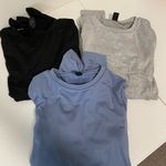 SheIn NEW women’s fleece lined crop ruched long sleeve set of 3 medium Photo 6