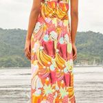 Farm Rio Fruit Salad Midi Womens Cotton Short Puff Sleeve Midi Dress Medium $225 Photo 3