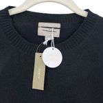 J.Crew  Cashmere shrunken crewneck sweater Black Small NWT Quiet Luxury Old Money Photo 4