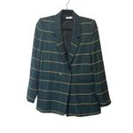 ANINE BING Madeleine Green Plaid Double Breasted Blazer Size Small Photo 2