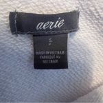 Aerie  White Cropped Hooded Sweatshirt size S Oversized Fit  - Great Beach Hoodie Photo 4