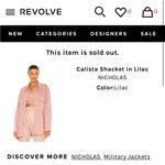Revolve NICHOLAS Calista Shacket Shirt Jacket in Rose Pink Size 4 Photo 3
