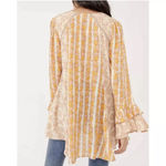 Free People  Fallin Into You Long Sleeve Tunic Dress in Natural Combo  XS boho Photo 2